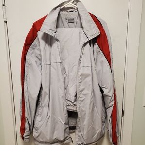 Nike Tracksuit - Gray/Red - Racing Striped -